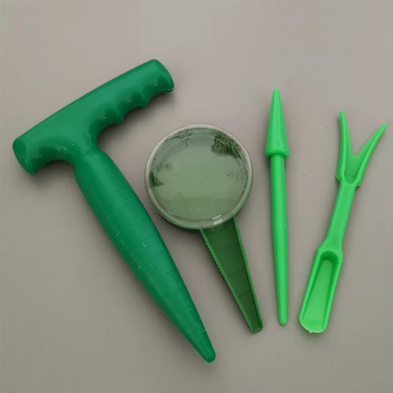 

4pcs/lot Plastic Seed Seeder Soil Puncher Sowing Tools Plant Migration Planting Nursery Gardening Supplies