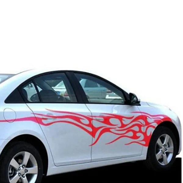 Наклейки на автомобиль авто пламя огонь мотоцикл наклейка весь корпус