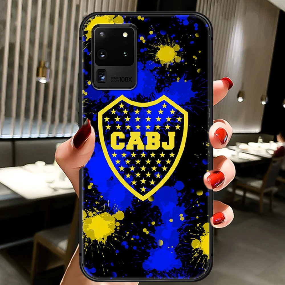 

Boca Juniors Phone Case Cover Hull For Samsung Galaxy S 6 7 8 9 10 e 20 Edge Uitra Note 8 9 10 Plus black Funda Painting Coque
