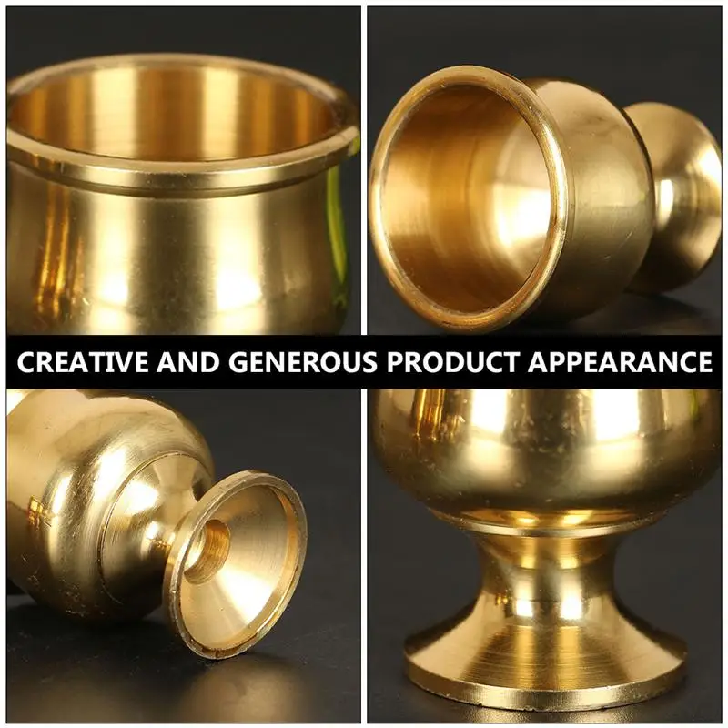 

Decorative Metal Copper Cup Luxury Retro Style Novelty Unique Table Desk Cup