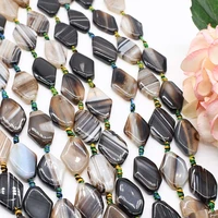 2strandslot diamond black and white stripe smooth agate natural stone for diy women necklace bracelet jewelry making 15