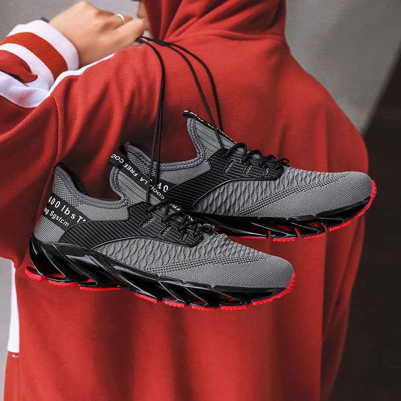 New Cushion Running Shoes for Men Mesh Sneakers Upgraded Soft Deodorant Insole Sports Athletic Training Jogging Shoes Zapatilla