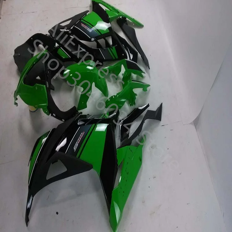 

Комплект обтекателей из АБС-пластика для мотоциклов KAWASAKI NINJA 300 Ninja300 2013-2015 2016 2017 2018, зеленый, черный