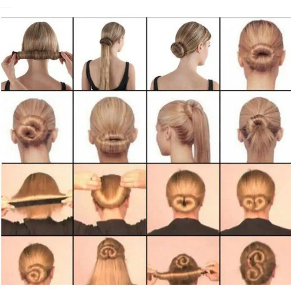 Женские спиральные вращающиеся пончики для укладки волос сделай сам твист