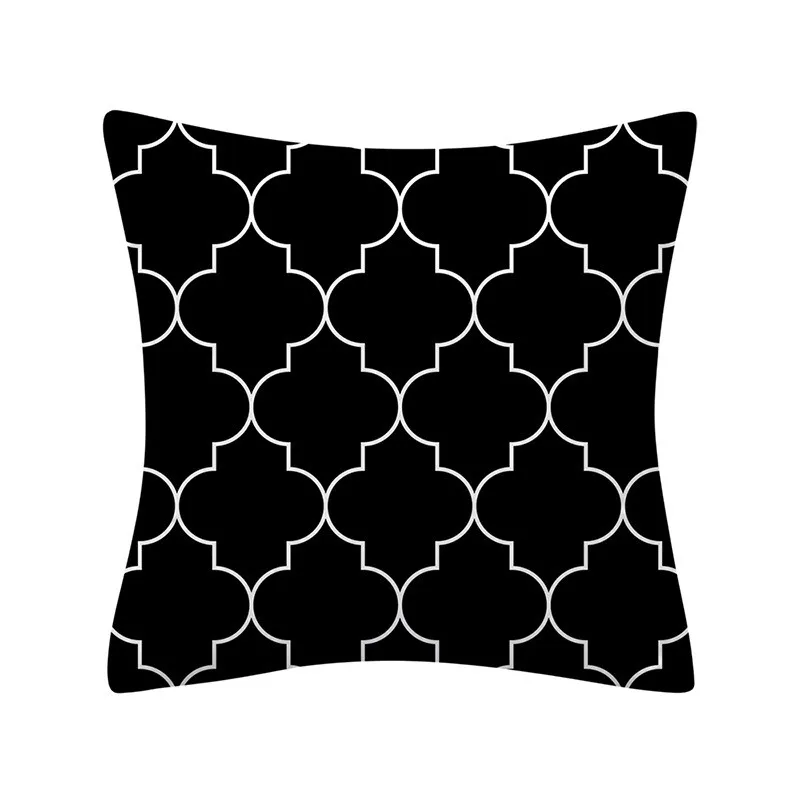 

Geometric Cushion Cover 45*45 Yellow Black Printed Decorative Sofa Cushions Throw Pillows Polyester Pillow Covers Pillowcases