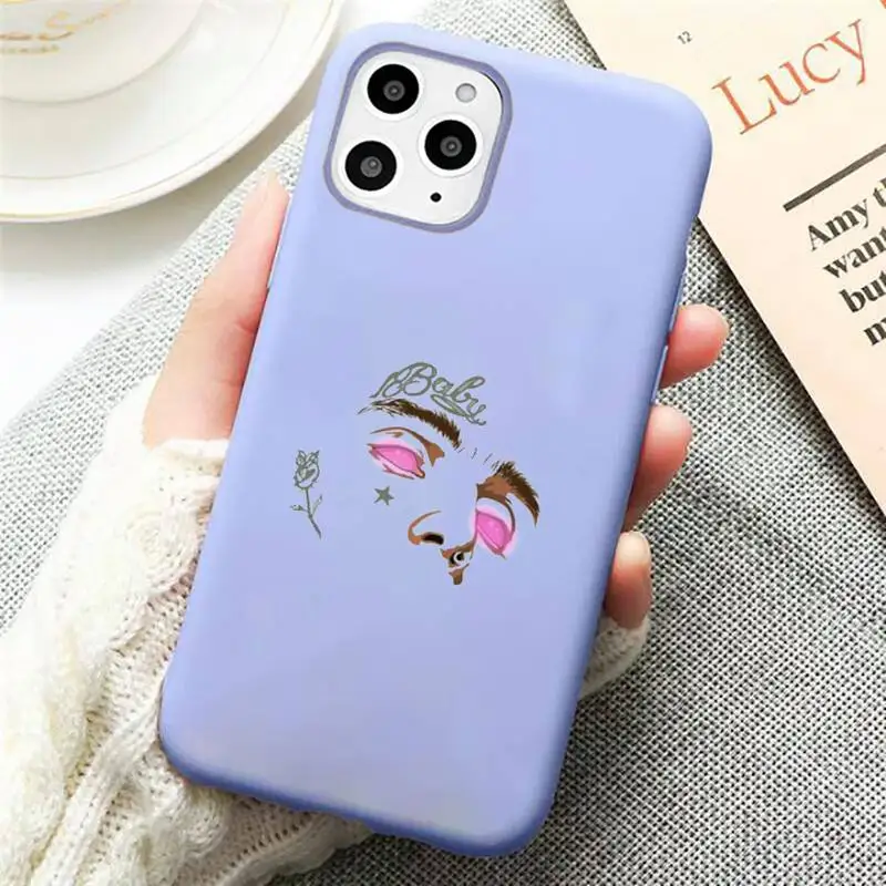 

Lil Peep Phone Case Candy Color for iPhone 11 12 mini pro XS MAX 8 7 6 6S Plus X SE 2020 XR