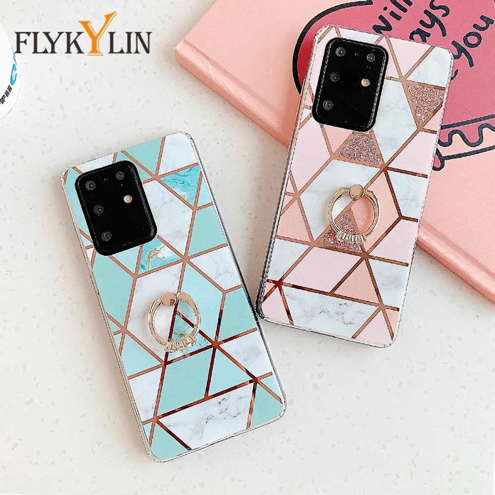 FLYKYLIN лазерный мраморный чехол для Samsung Galaxy A51 A71 5G S20 Note 20 Ultra A31 A41 A50 A70 кольцо
