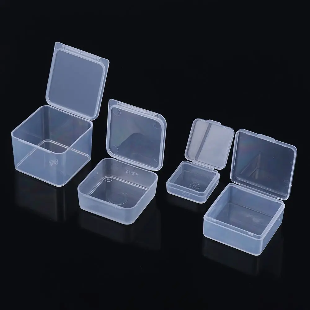 

New Plastic Hardware Case Transparent Small Storage Box Beads Container Pill Chip Box Jewelry Organizer Case