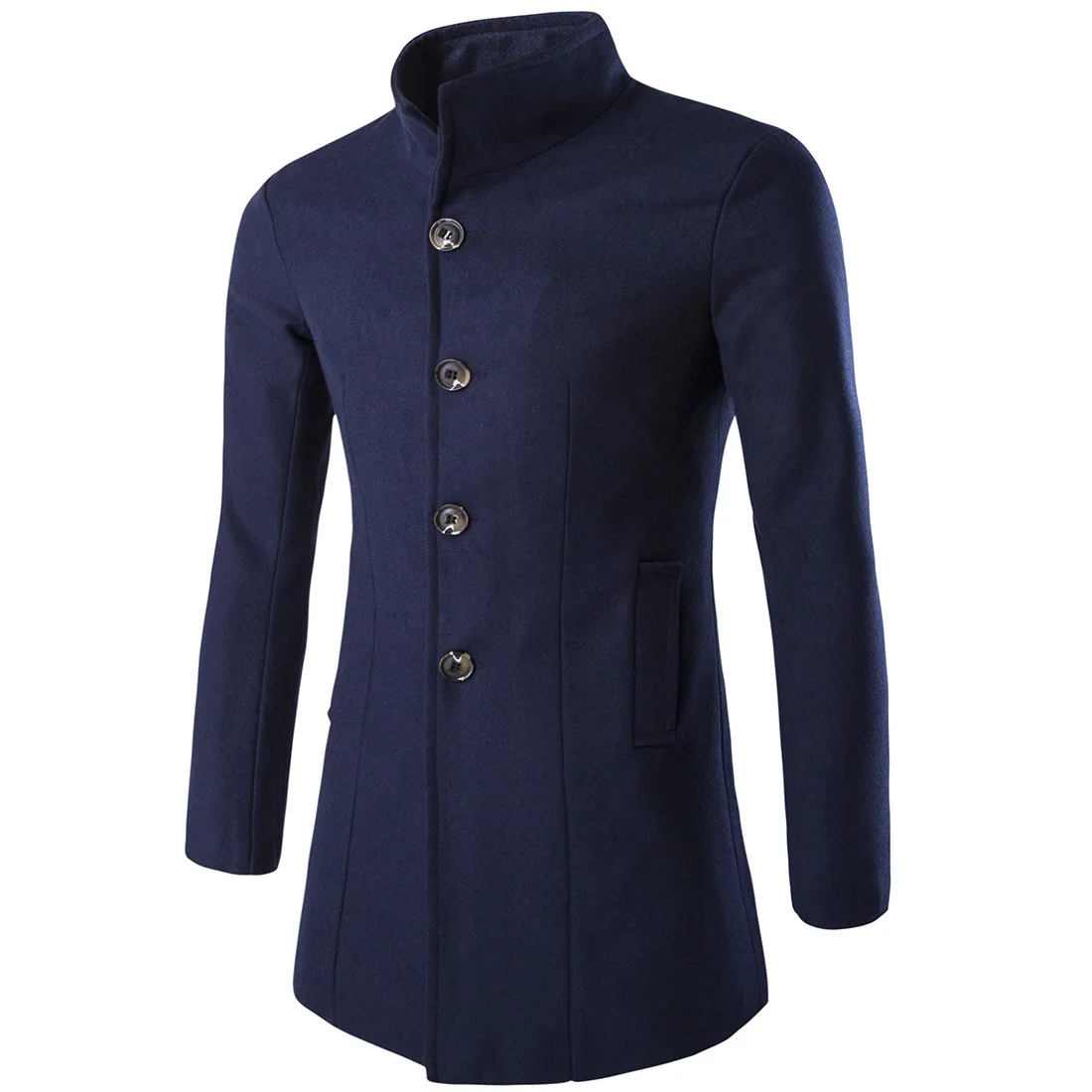 

2021 Winter Coat Men Long Overcoat men Hot Sale Woollen Coat Thick Men's Clothing