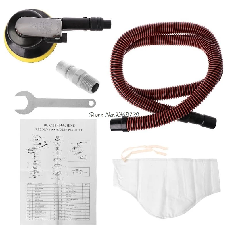 5 Inch Round Air Palm Random Orbital Sander Pneumatic Polisher Hand Sanding Tool Machine Electric Woodworking Grinder | Инструменты