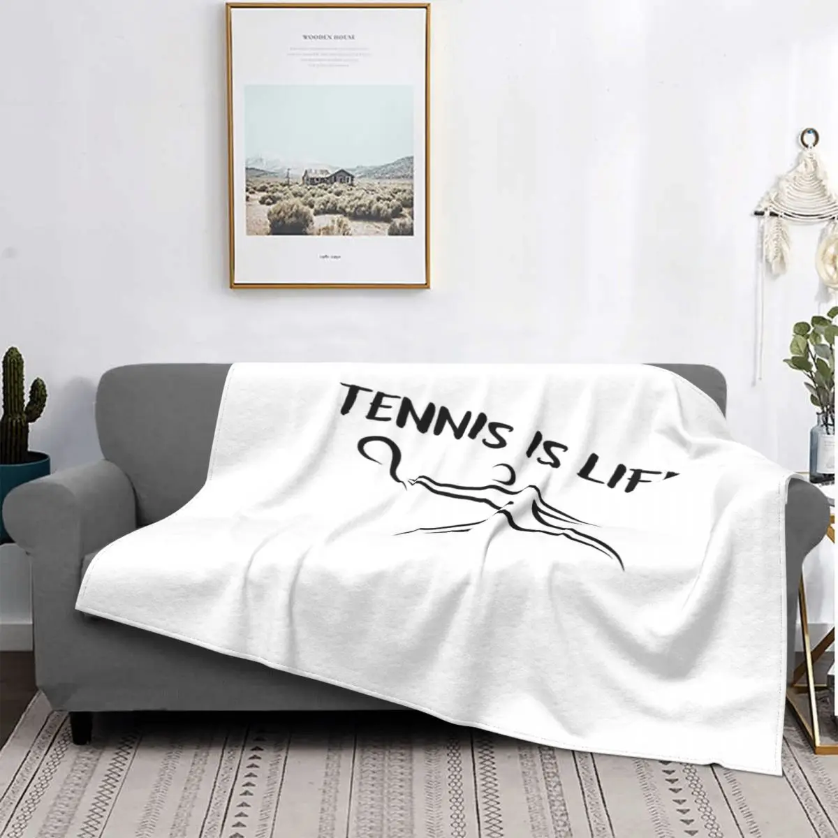 

Manta de Tennis Is Life para cama, colcha a cuadros, Sudadera con capucha, 150