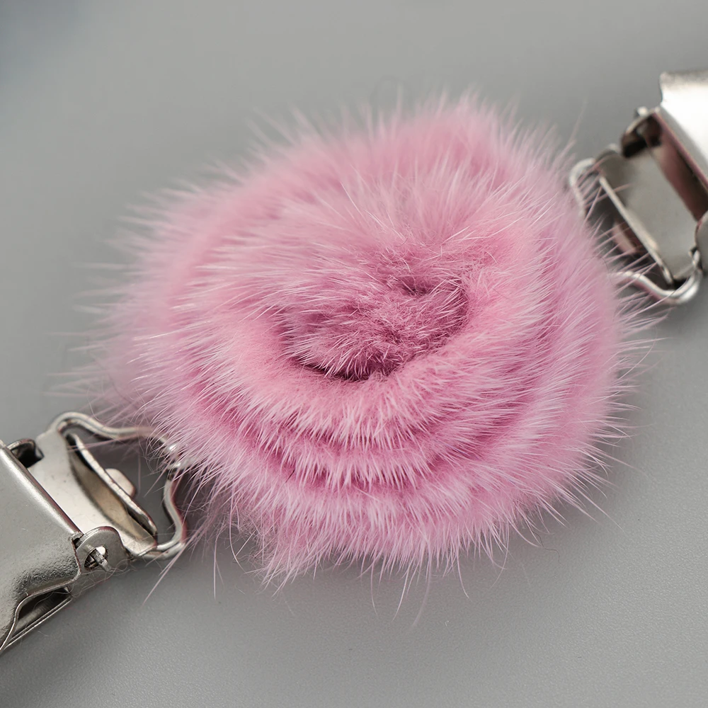 1 шт. кролик мех мяч кардиган клип Брошь для шали булавка мягкий помпон пушистый