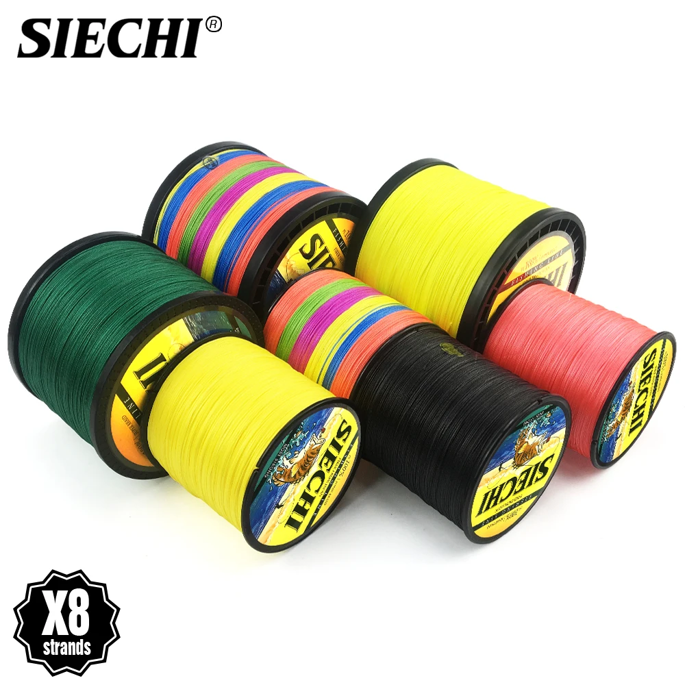 SIECHI 8 нитей 1000 м ПЭ плетеная рыболовная леска tresse peche соленая Улучшенный
