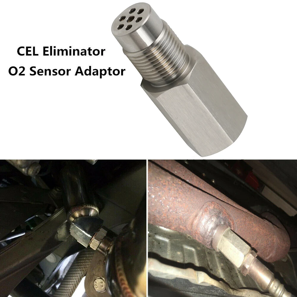 M18x1.5 Check Engine Light Adapter CEL Eliminator Real Mini Catalytic Converter O2 Oxygen Sensor Stainless Steel Car Accessories |