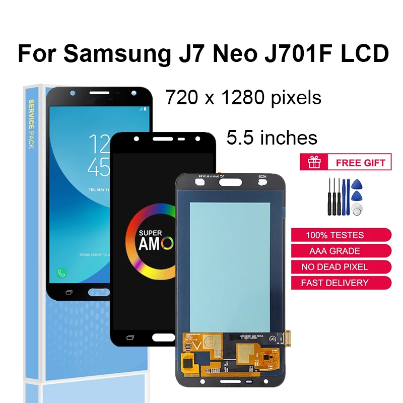 

Для Samsung Galaxy J7 Neo Nxt Core J701 SM-J701F J701M J701MT ЖК-дисплей сенсорный экран дигитайзер в сборе запасные части