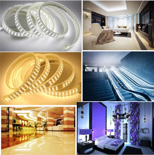 Светодиодный светильник SMD 2835 водонепроницаемая трехрядная Светодиодная лента