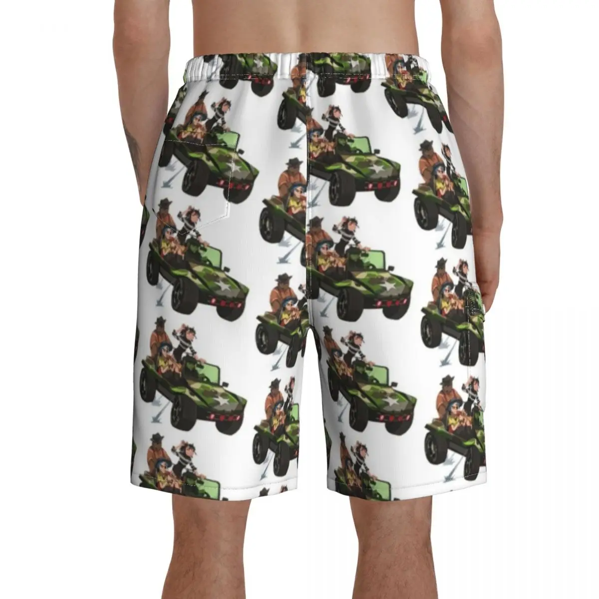 

Gorillaz Board Shorts Pattern Beach Swimming Trunks Polyester Men Swim Trunks