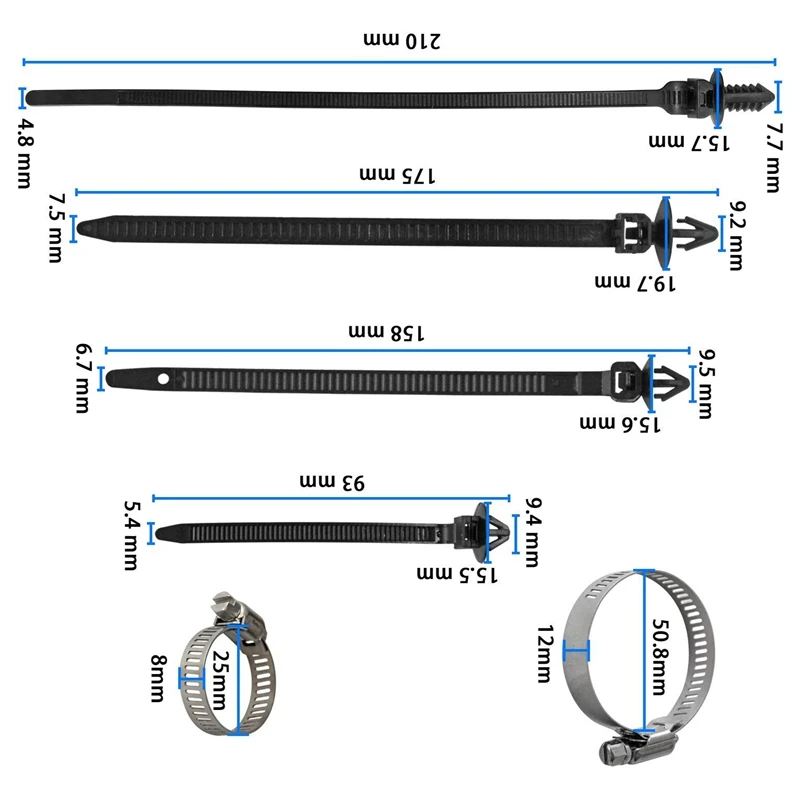 650 шт. автомобильный фиксатор зажимы пластиковые крепежные детали набор заклепок