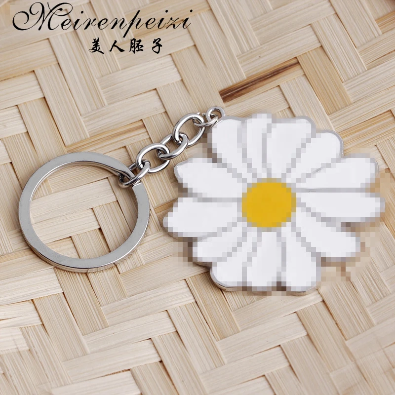 Kawaii Весенняя Маргаритка Брелок цветок цветочный кошелек брелок на рюкзак