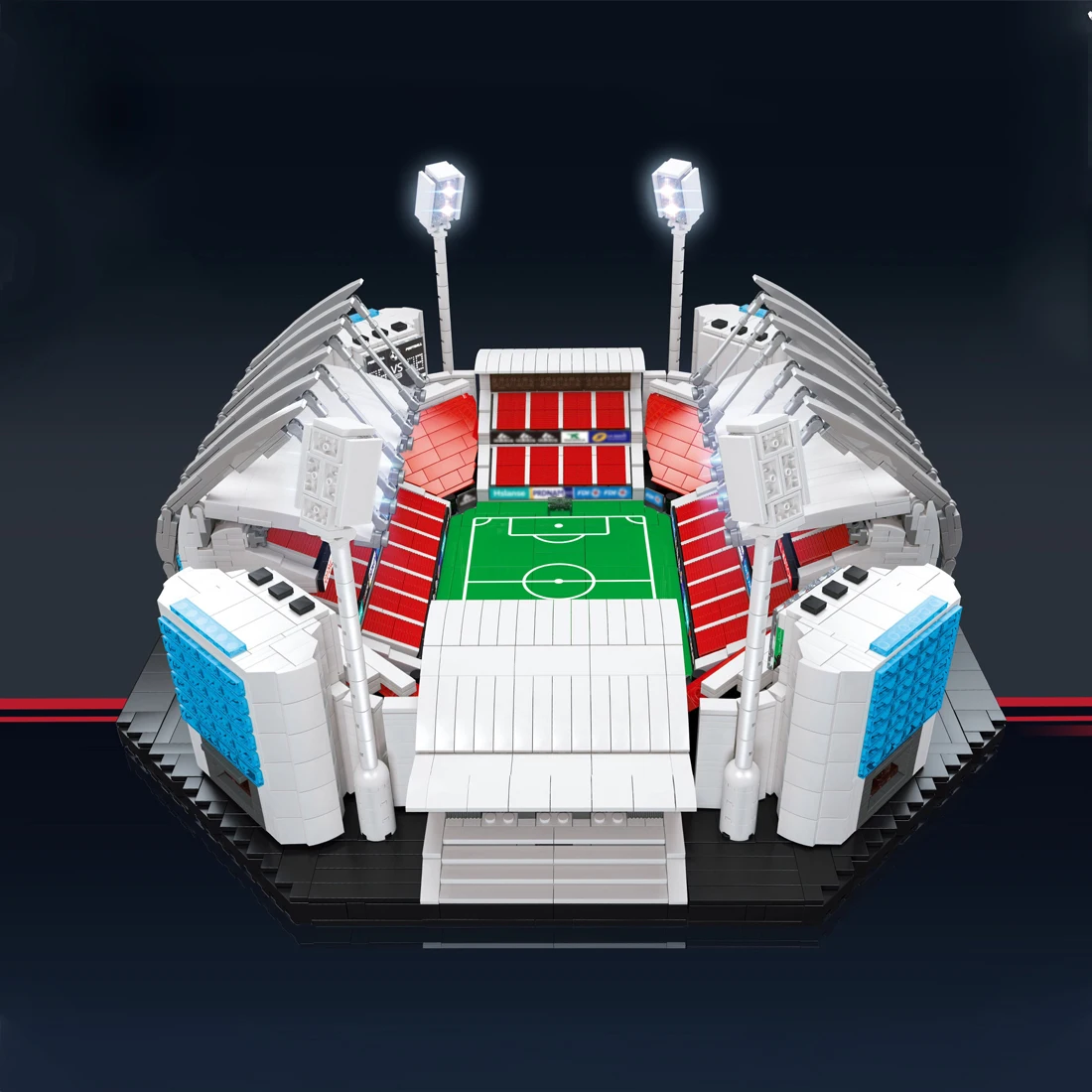 

4657 шт. MOC знаменитые европейские футбольные стадионы DIY Набор строительных блоков маленькие частицы фотоэлемент Рождественский подарок