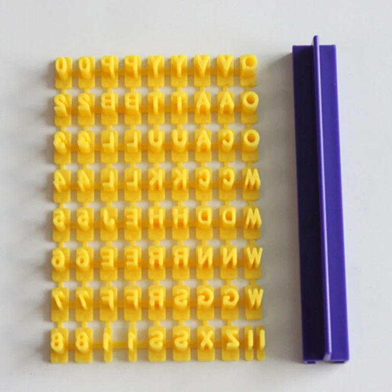 

Alphabet Letter Number Cookie Press Stamp Embosser Cutter Fondant Mould Cake Baking Molds Tools