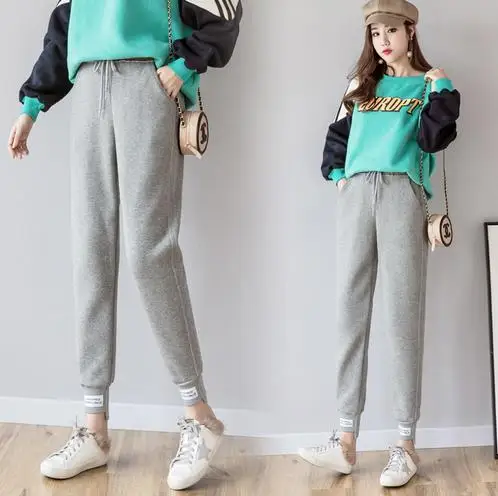 Осень Для женщин вельветовые узкие брюки Высокая Талия карманами поясом