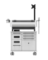 Steel mobile surgical ent dental equipment cabinets used medical cabinet on wheels with rolling door