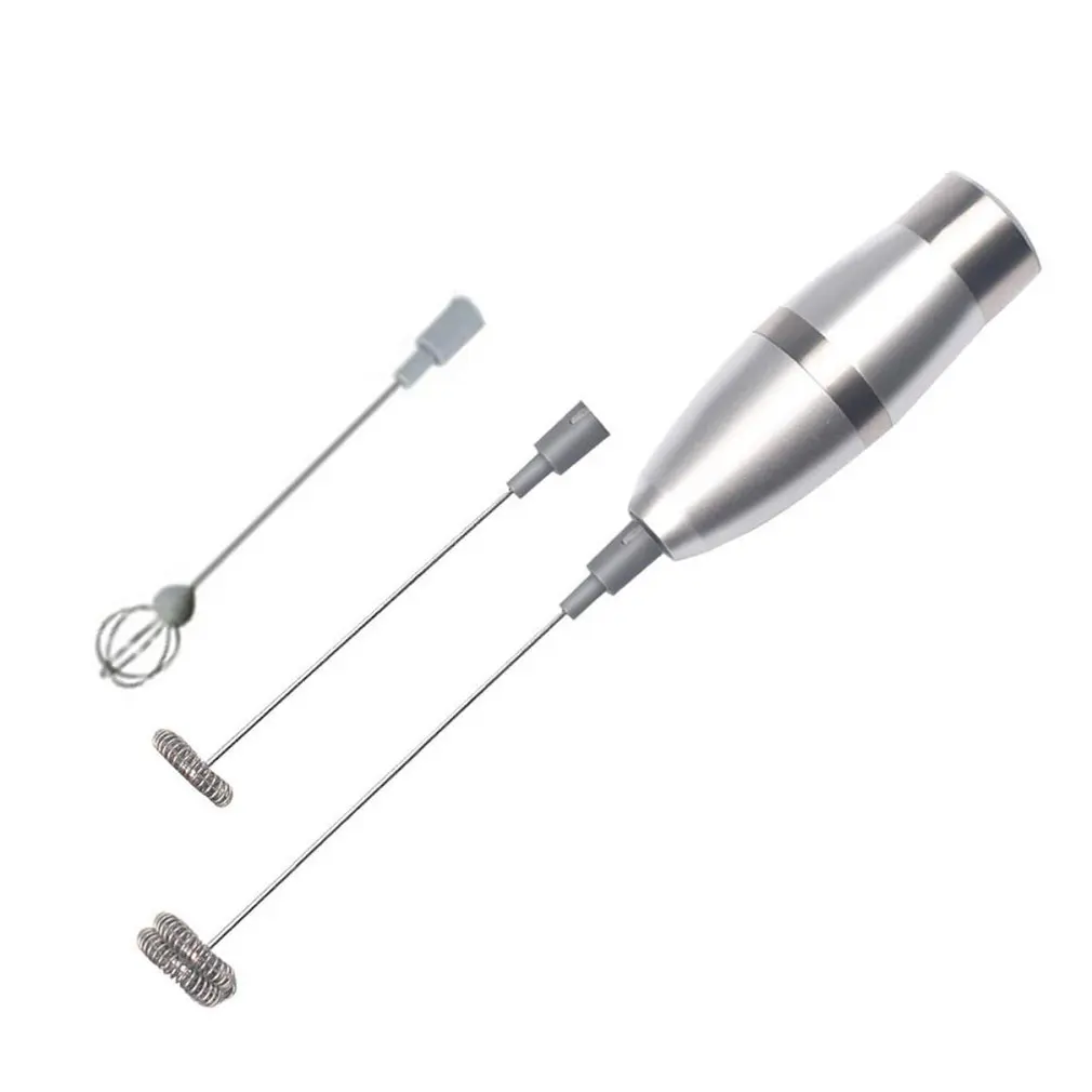 

Electric Milk Frother Stainless Steel Milk Shaker Fancy Coffee Brewer Milk Mixer Single And Double Egg Beater