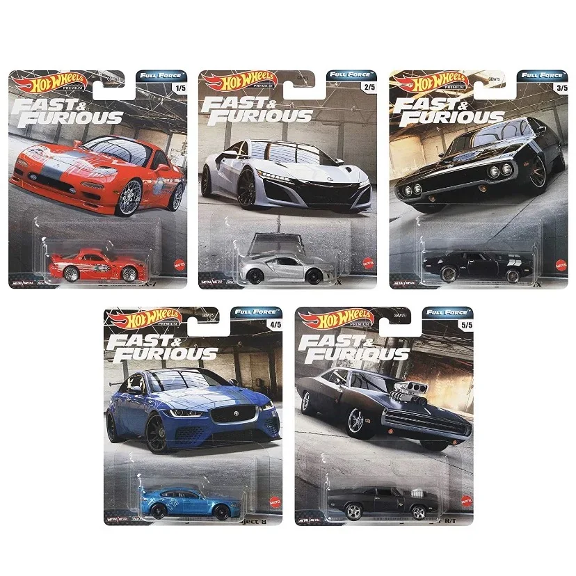 

Hot Wheels Cars Fast and Furious MAZADA RX-7 DODGE CHARGER R/T Jaguar Plymouth Acura 1/64 Collection Diecast Vehicle GRM15