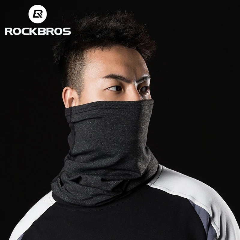 Велосипедная Лыжная маска ROCKBROS дышащая мягкая бархатная теплая зимняя для лица