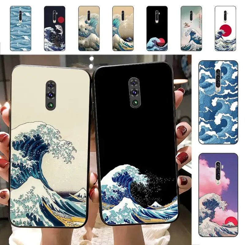 

YNDFCNB The Big Wave of kanagawa Phone Case for Vivo Y91C Y11 17 19 17 67 81 Oppo A9 2020 Realme c3
