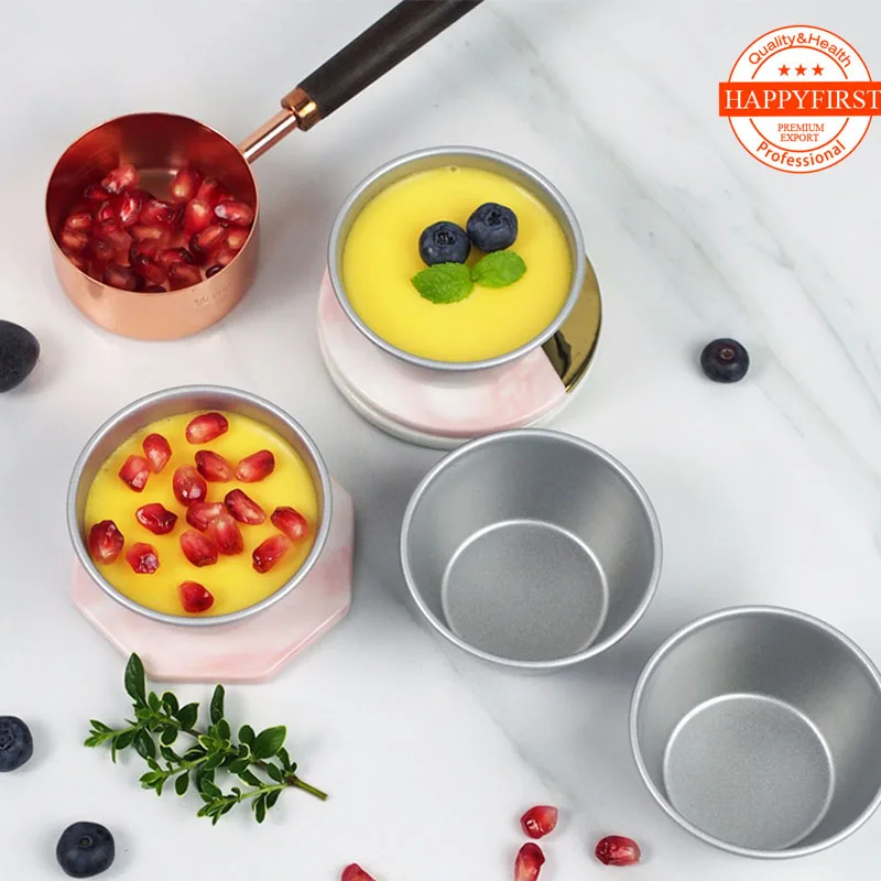 Простая круглая углеродистая сталь антипригарная пудинг чашки Маффин торт чашка
