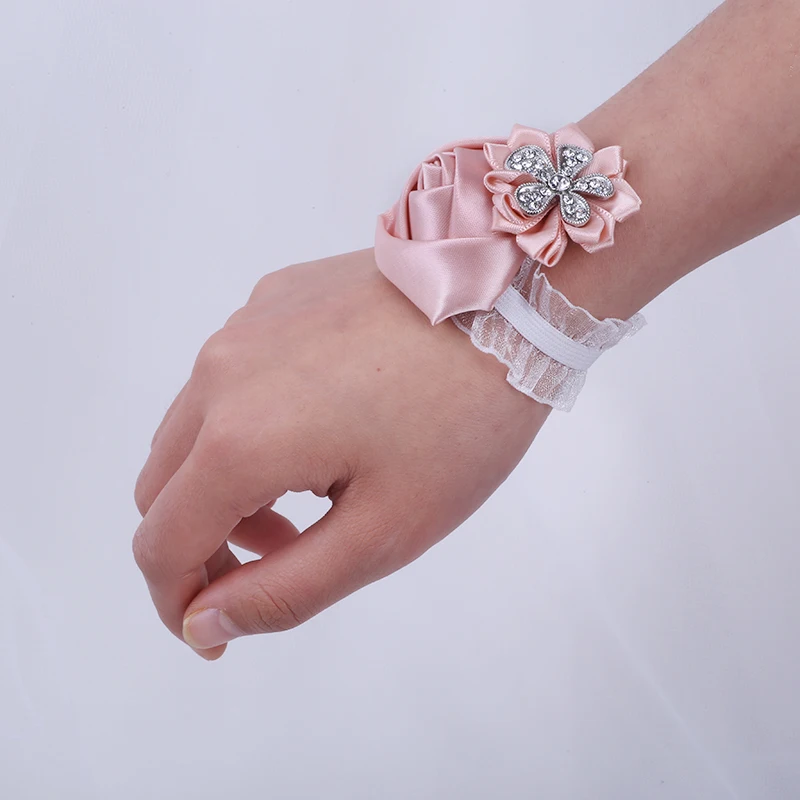Новинка 2021 эластичный браслет в виде цветка на запястье для невесты и подружки