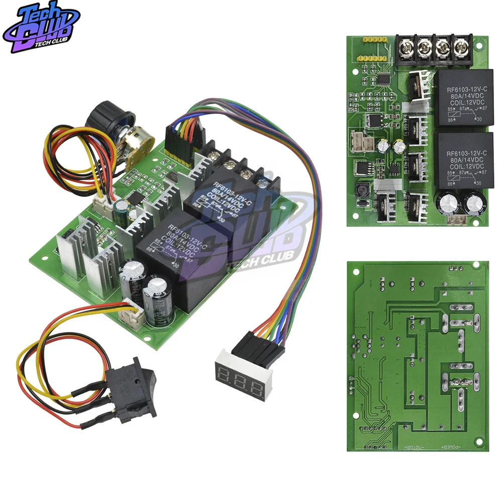 DC10 55V Регулируемый 0 ~ 100% контроллер скорости ШИМ двигатель постоянного тока