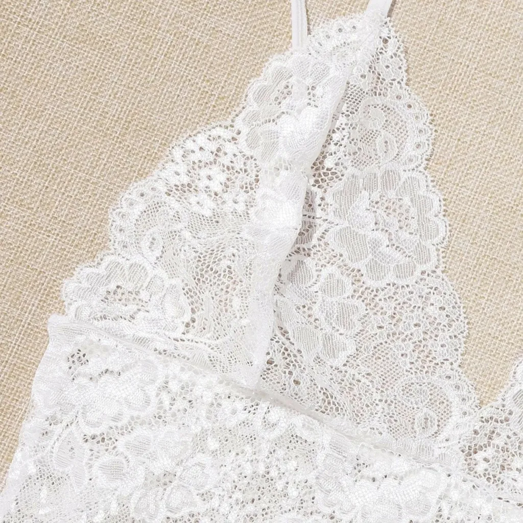 

Two Piece Lace Pajama Set Sexy Lace Top And Shorts Pyjamas Spaghetti Strap Sleepwear High Elastic Pijama Nightie Home Clothes #3