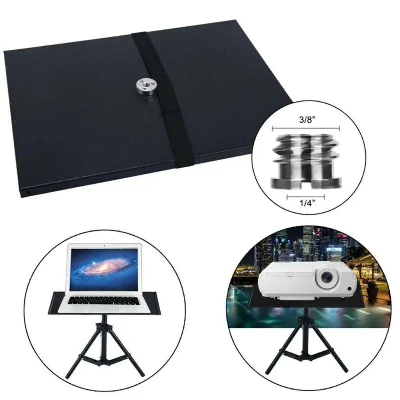 

Floor Stand Tray for Projectors Monitors Notebook Computers Other equipment with Non-Slip Pad Belt 24x34cm Universal