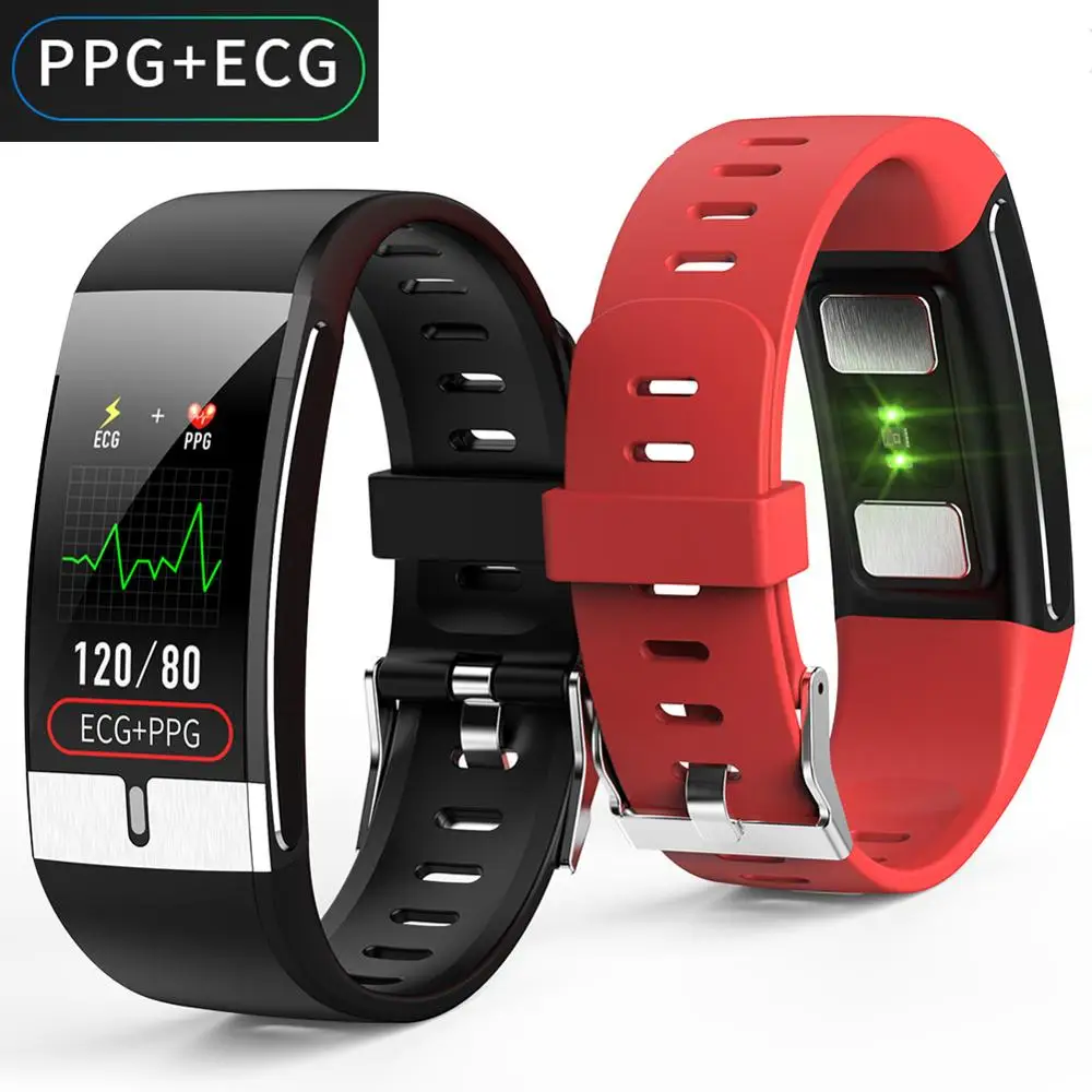Смарт браслет с измерением температуры тела ЭКГ PPG фитнес трекер монитор