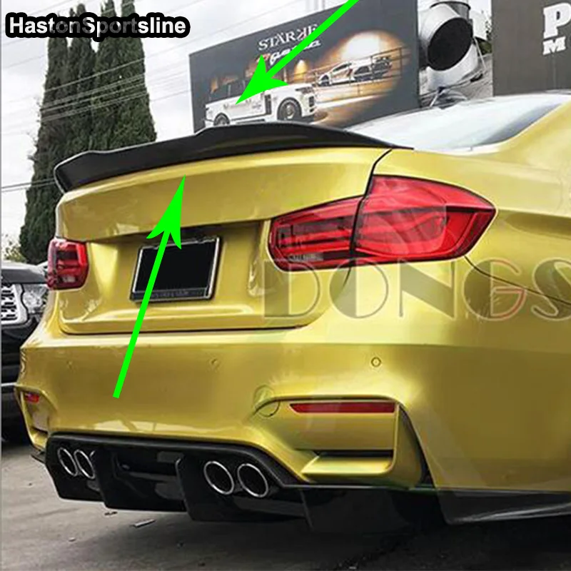 2012 ~ 2017 PSM стиль углеродное волокно задний багажник спойлер крыло для BMW F30 F80 M3|trunk