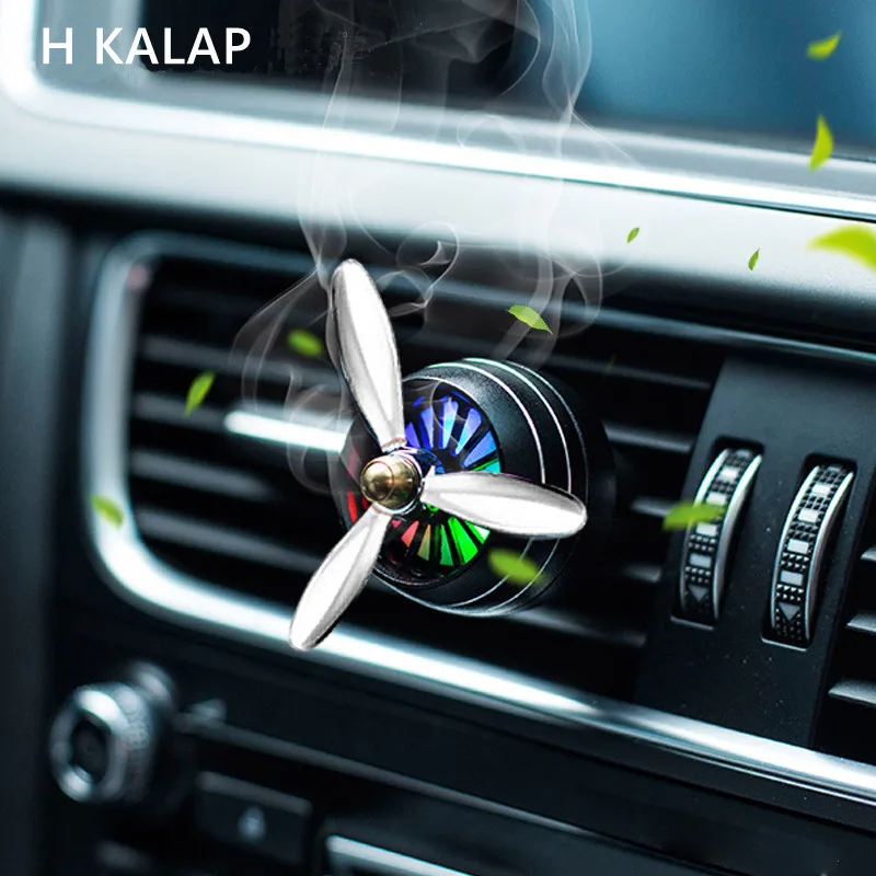 

LED Car Smell Air Freshener Conditioning Alloy Auto Vent Outlet Perfume Clip Fresh Aromatherapy Fragrance Atmosphere Light new