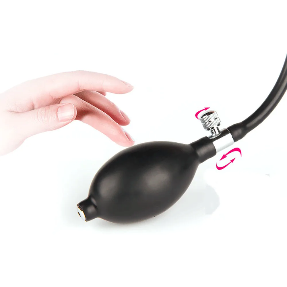 Огромная надувная Анальная пробка со встроенным стальным шариком дилдо для геев