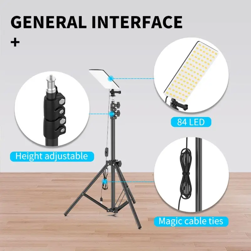 

84pcs LED USB Powered Lamp With Tripods LED Light 2m Cable for Outdoor Camping Picnic Home Live Stream Video Photos