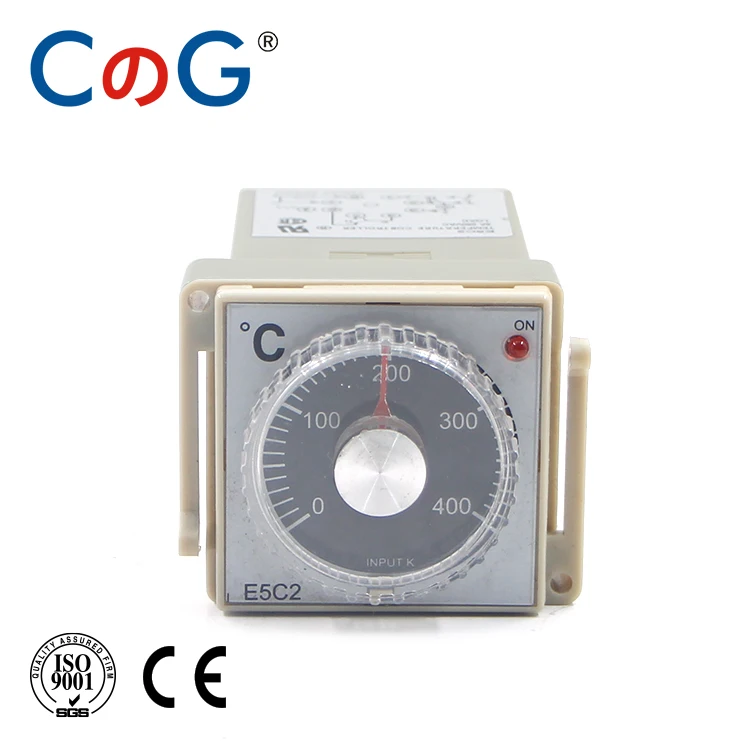 

CG E5C2 Relay Output K Input 0-400C Pointer With Socket Guide Rail Type 48*48mm Thermostat AC 110V-220V Temperature Controller