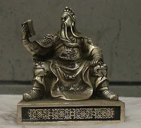 hinese folk culture handmade bronze silver statue healing buddhist buddha sculpture wedding tibetan silver decoration real brass