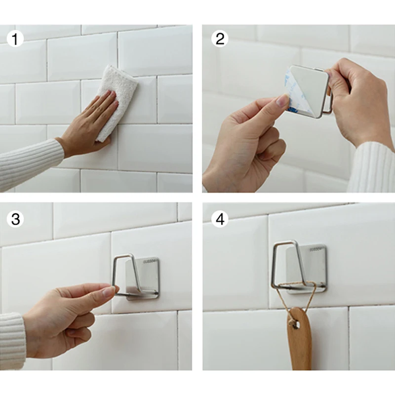 Многофункциональная клейкая подставка для кухонной раковины из нержавеющей