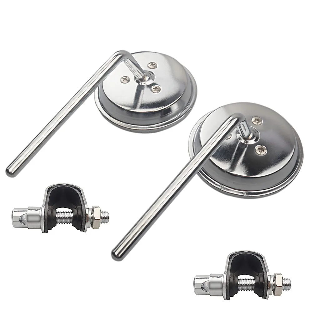 

Зеркала заднего вида для Мотоциклов Harley, Honda, kawasaki, Chopper, Cruiser, Cafe Racer 22, 25 мм, круглые выпуклые, в стиле ретро