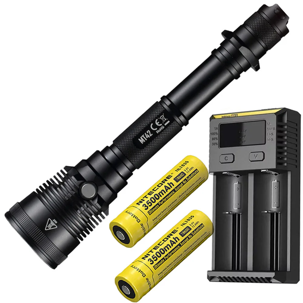 MT42 NL1835 NEW I2 NITECORE MT42 тактический фонарь CREE XHP35 HD светодиодный макс. 1800 люмен дальний бросок 470 метров уличный охотничий фонарь-прожектор - Испускаемый цвет: MT42 NL1835 NEW I2