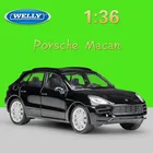 Модель WELLY 1:36 металлическая игрушечная машинка, Porsch Macan, Классическая литой автомобиль из сплава, игрушки для мальчиков, подарок, детские игрушки, игрушечные машинки