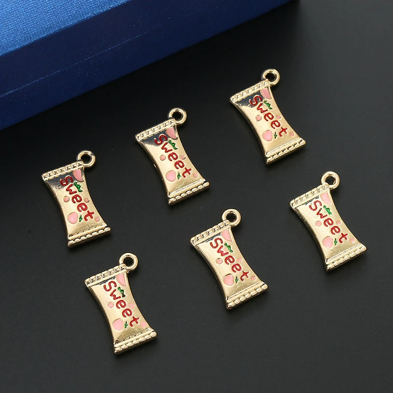 

10pcs/pack Cute Sweet Candy Charms Pendants For Bracelets Necklace Earrings For Unisex DIY Jewelry Making Accessories