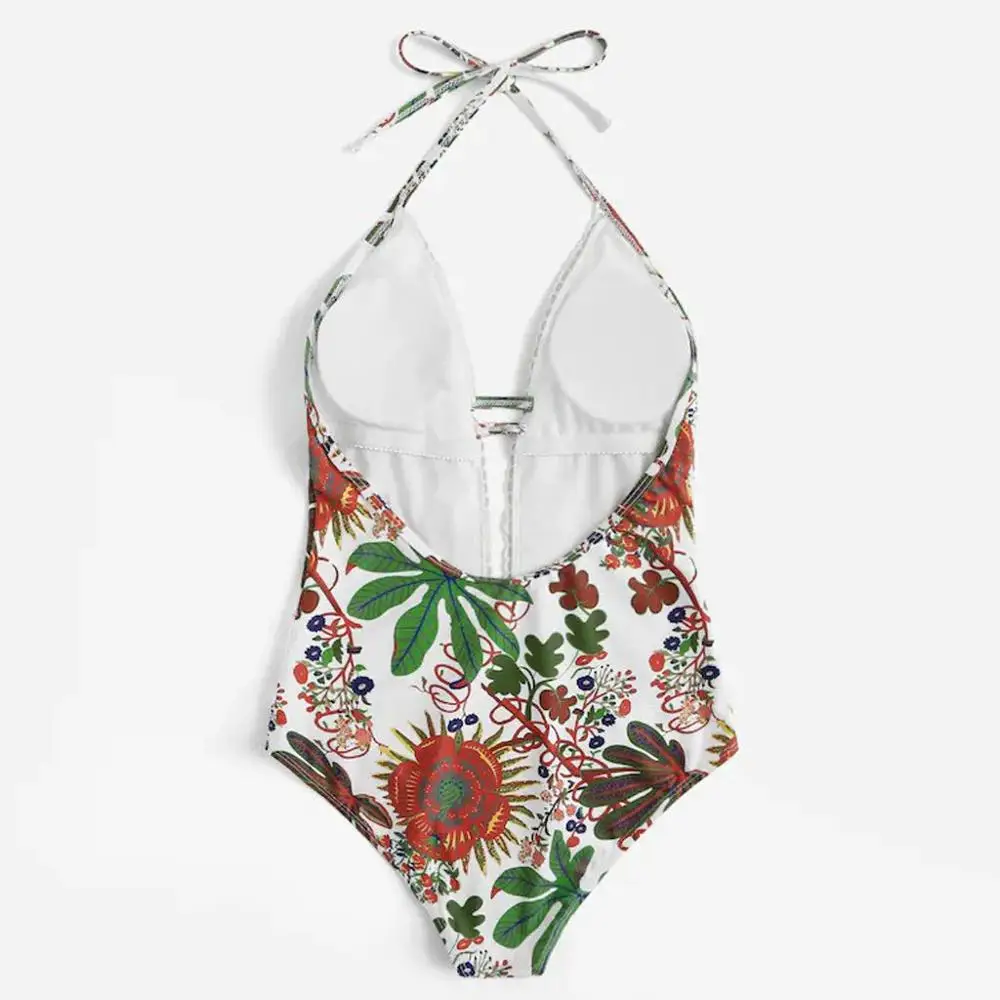 Женские богемные печать повязки цельнокроеный бикини боди пуш ап коврик