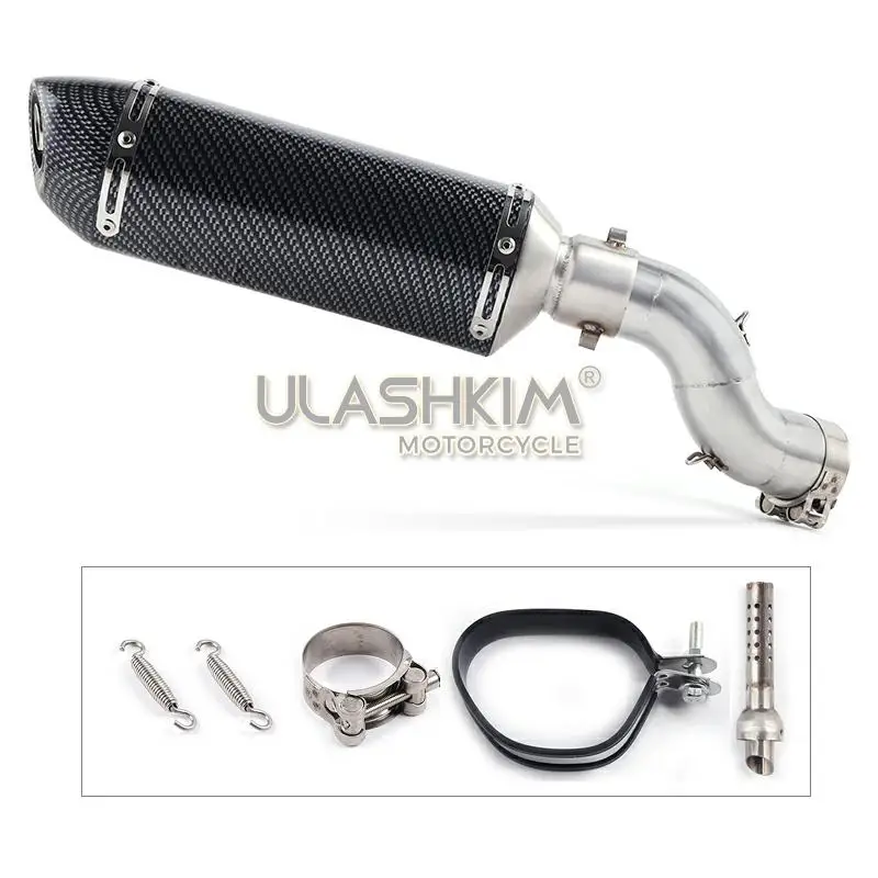 

motorcycle Exhaust Middle pipe Muffler full System Pipe Pipe Tube Slip On For Kawasaki Z900 Z 900 2017 2018 Q